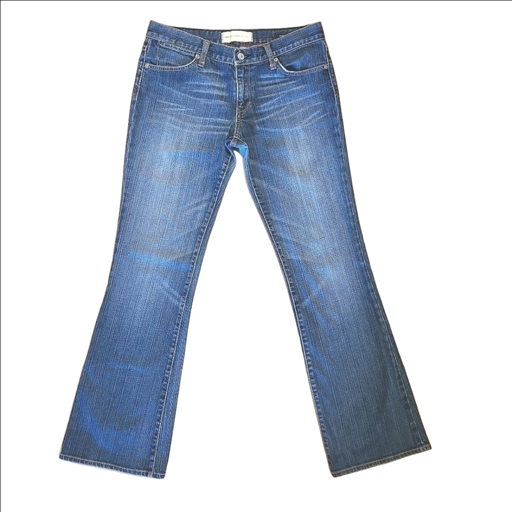 Paper Denim & Cloth Jeans  Bridgette Low Rise Bootcut Wide Leg Medium Wash Baggy
